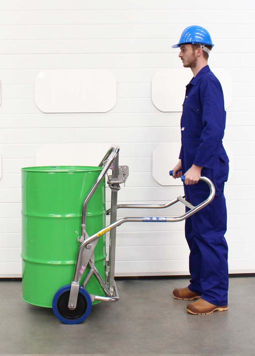 See our award winning drum trolley designed to protect operators.