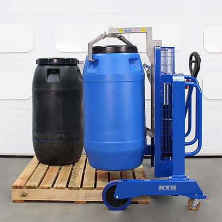 Side Shift Drum Palletiser With Screw Top Drum Attachment Listing