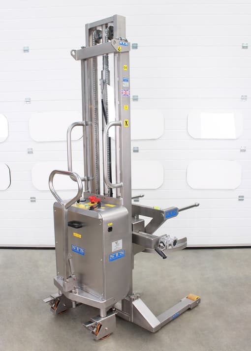 stainless steel drum tipper suitable for the pharmaceutical industry