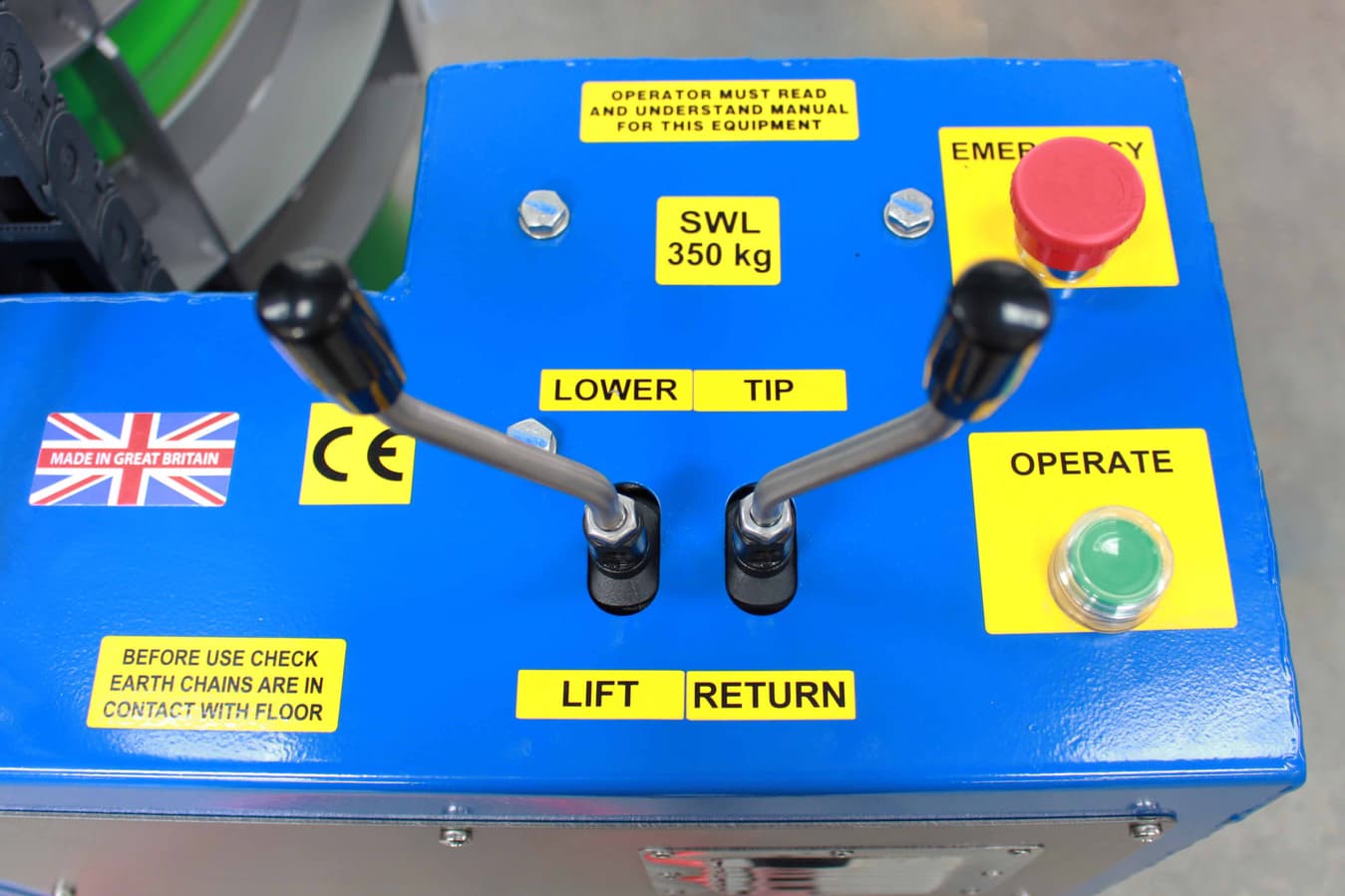 ATEX drum dumper pneumatic-hydraulic control system.