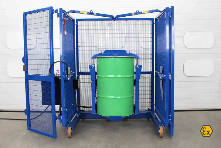 ATEX and UKEX Electric Drum Mixer suitable for mixing drum in a zoned environment..