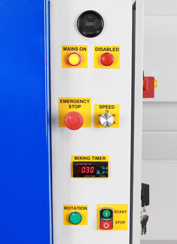 Horizontal small drum rollers - electric control panel.