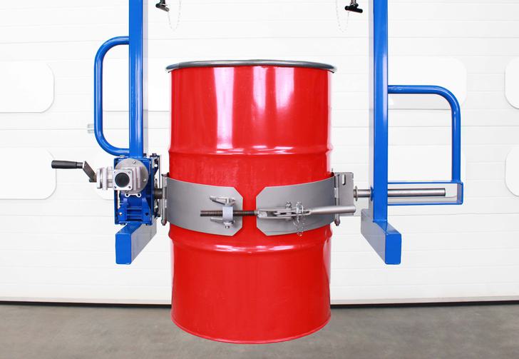 Image of fixed band on overhead drum rotator- band is suitable for 200 litre drums