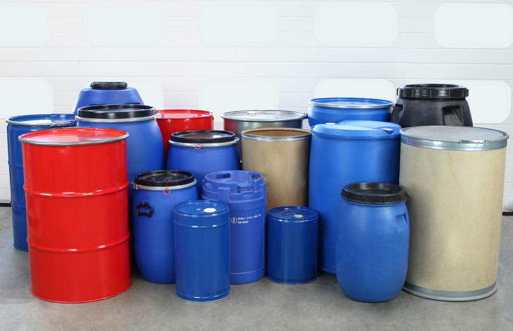 An image of a range of drums that can be handled by the stainless steel power clamp drum tipper