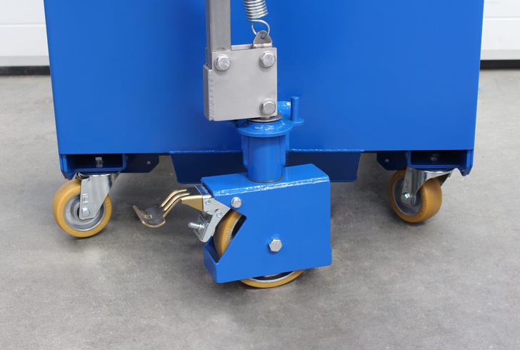 Cylinder lifter is kept stationary using the rear wheels
