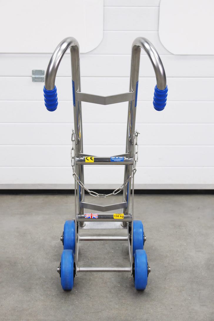 The STS Gas Cylinder Trolley, which is made from stainless steel