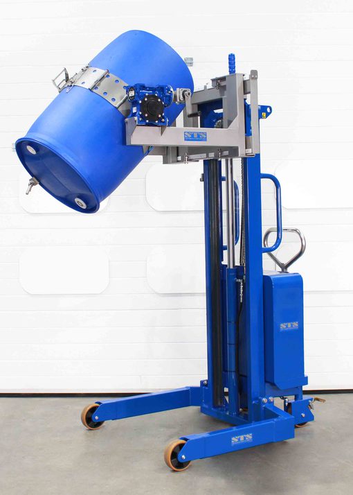 Mobile drum tippers avoid the need for forklift trucks in confined work areas.