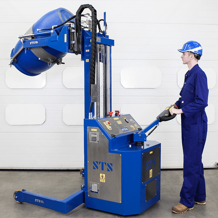 A side view of an STS drum handling machine, tailor-made for the mining industry.
